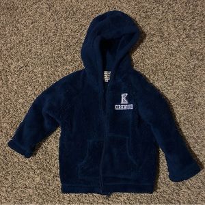 2T Fuzzy Zip-up Hooded Sweatshirt Navy Kirkwood
